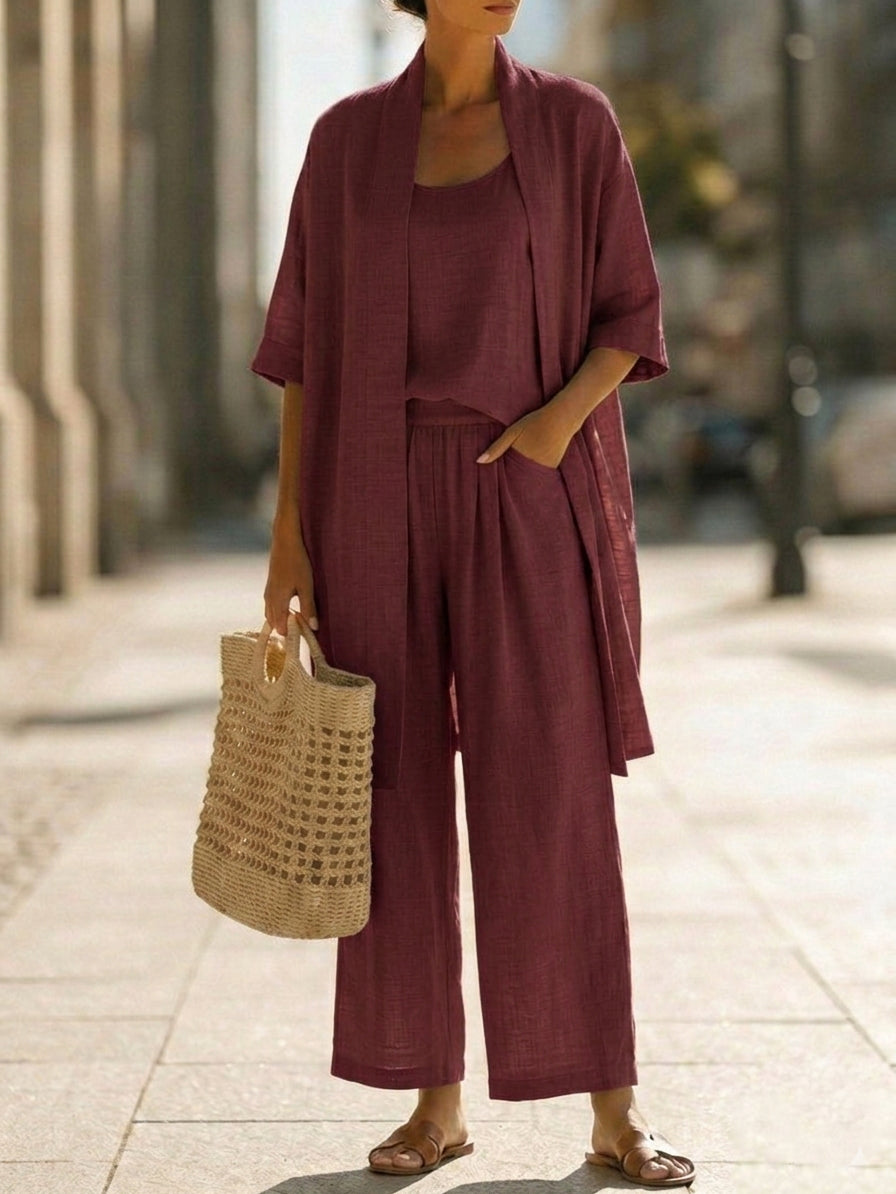 Isabell | Effortless Linen-Cotton Three-Piece Set