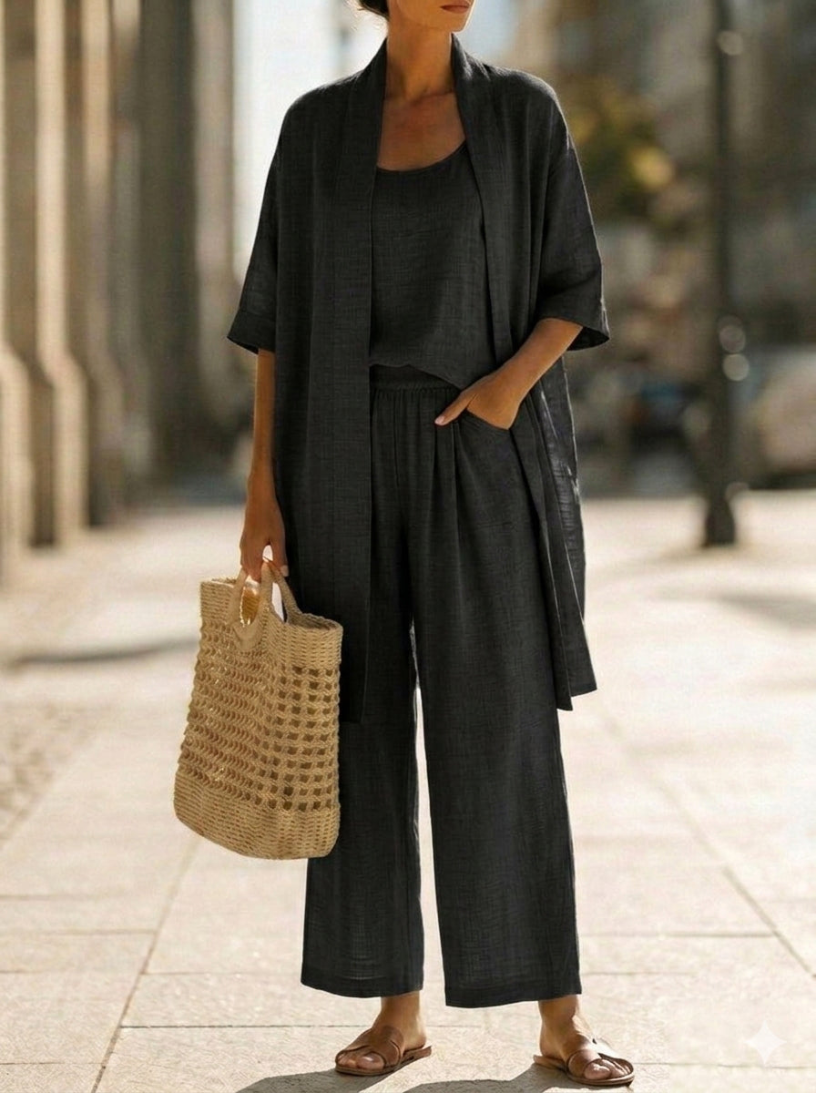 Isabell | Effortless Linen-Cotton Three-Piece Set