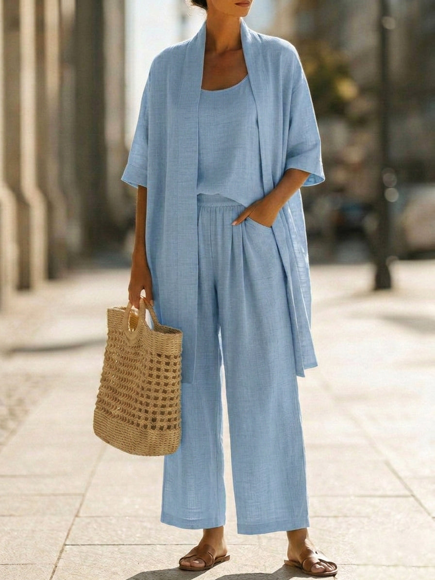 Isabell | Effortless Linen-Cotton Three-Piece Set