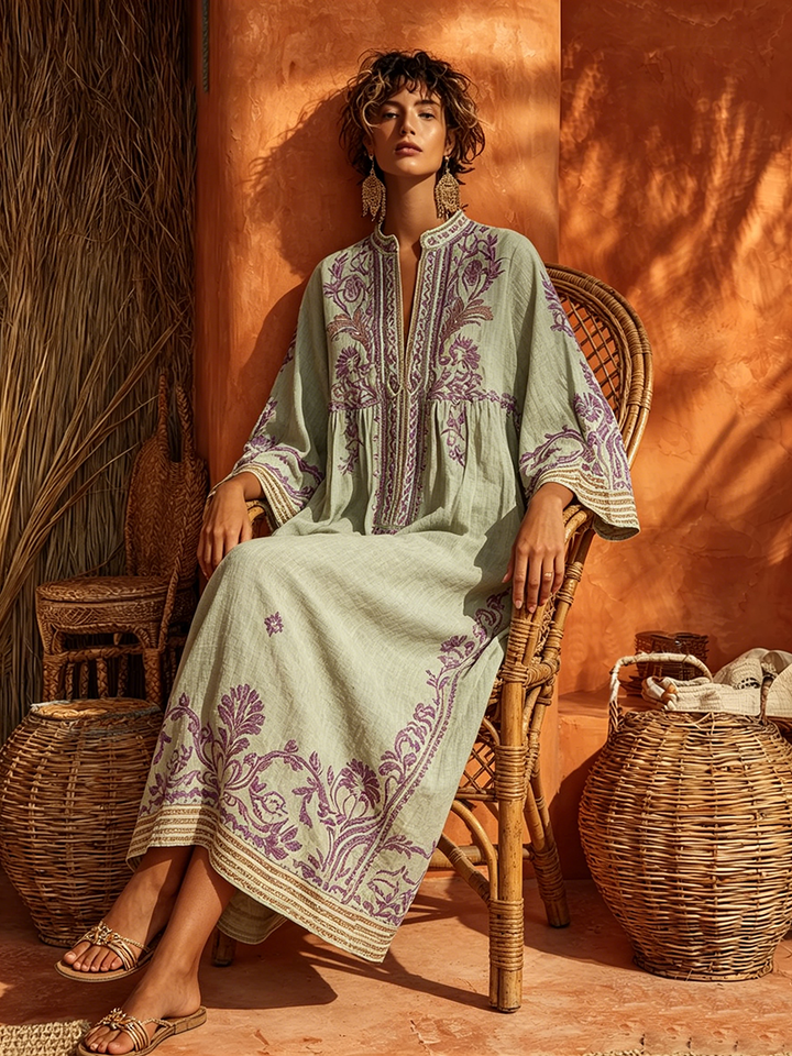 Amara | Bohemian Floral Flow Maxi Dress