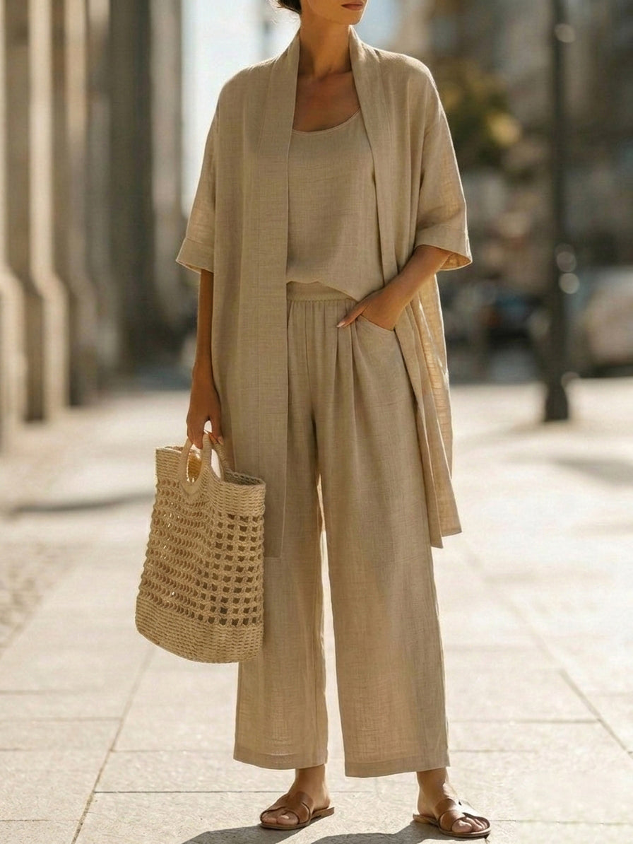 Isabell | Effortless Linen-Cotton Three-Piece Set