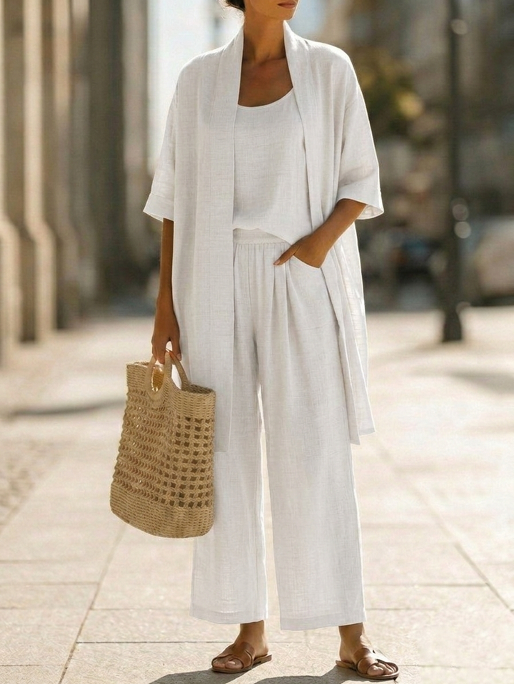 Isabell | Effortless Linen-Cotton Three-Piece Set