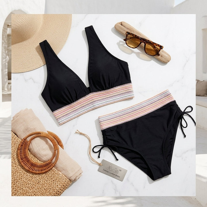 Aria | Tummy Control Ruched Waistband Bikini