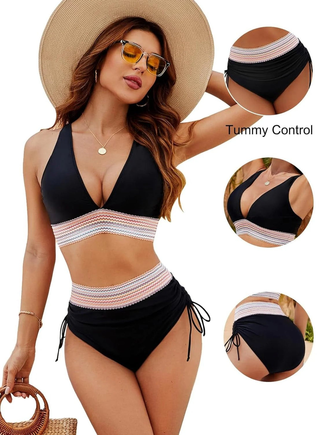 Aria | Tummy Control Ruched Waistband Bikini