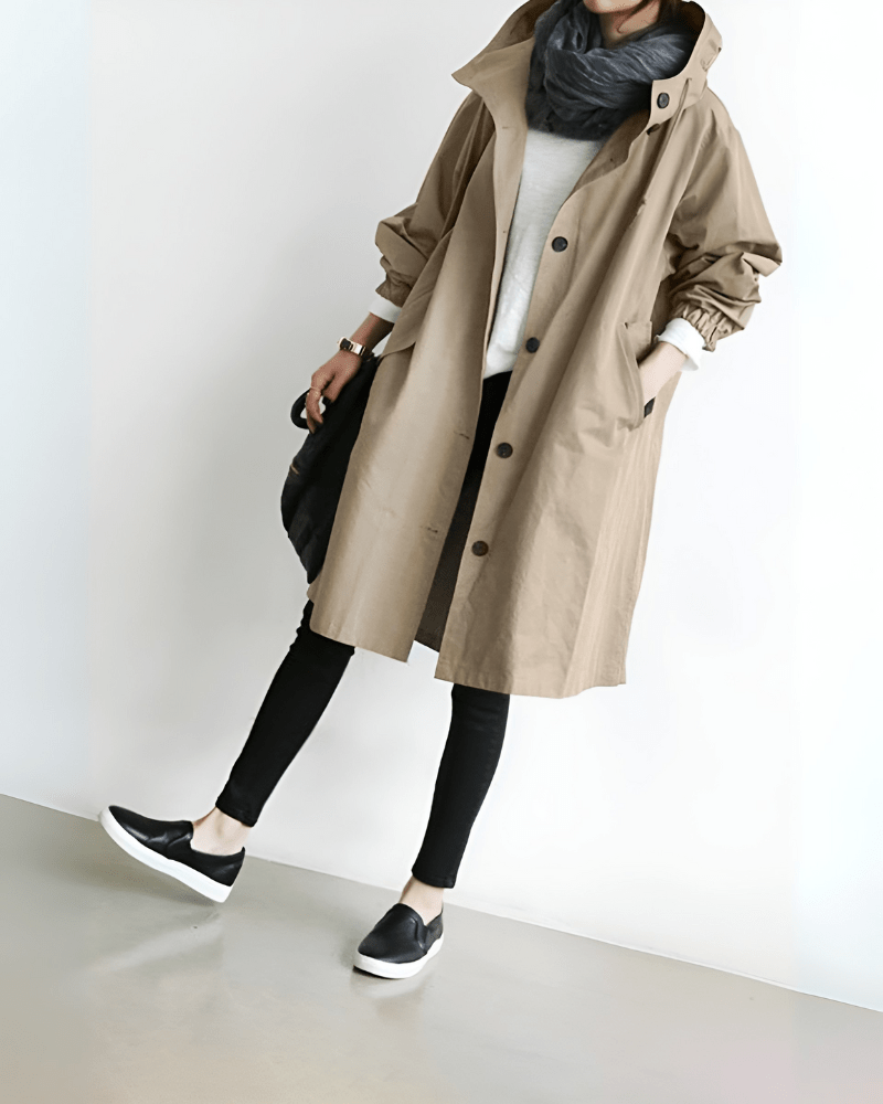 Kathys Waterproof Trench Coat With Hood | Spring